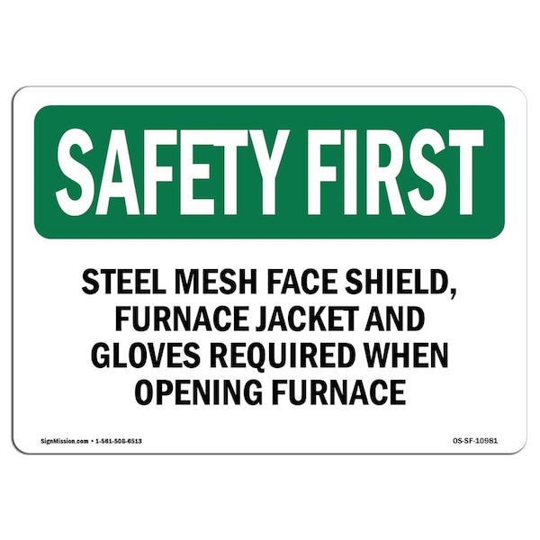 OSHA, Steel Mesh Face Shield Furnace Jacket And, 24in X 18in Rigid Plastic, 24" W, 18" H, Landscape